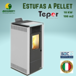 ESTUFA PELLET TEPOR 10 KW - Imagen 2