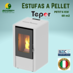 ESTUFA PELLET TEPOR PETIT 6 KW - Imagen 3